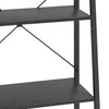 stigereol med 5 hylder 56x35x174 cm sort