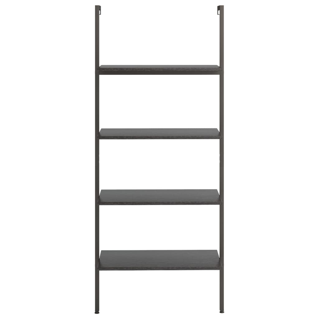 stigereol med 4 hylder 64x35x152,5 cm sort