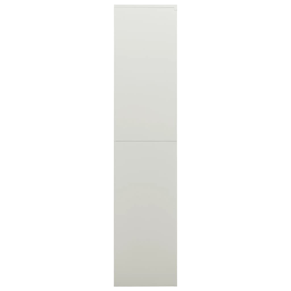 skab med lås 90x40x180 cm stål lysegrå
