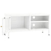 tv-skab 90x30x44 cm stål og glas hvid
