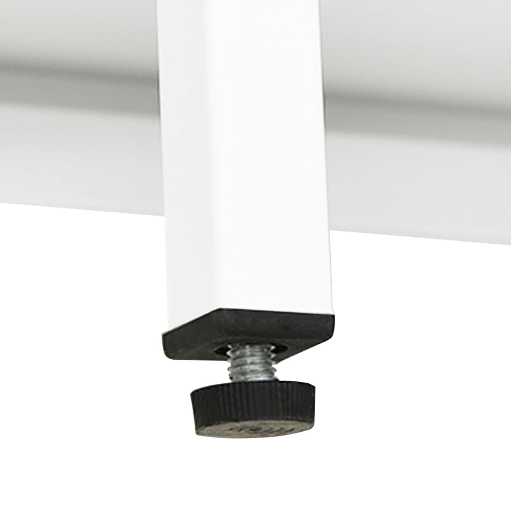 skænk 70x35x70 cm stål og glas hvid