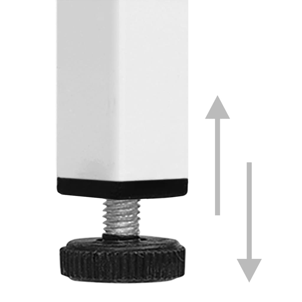 skænk 75x35x70 cm stål og hærdet glas hvid