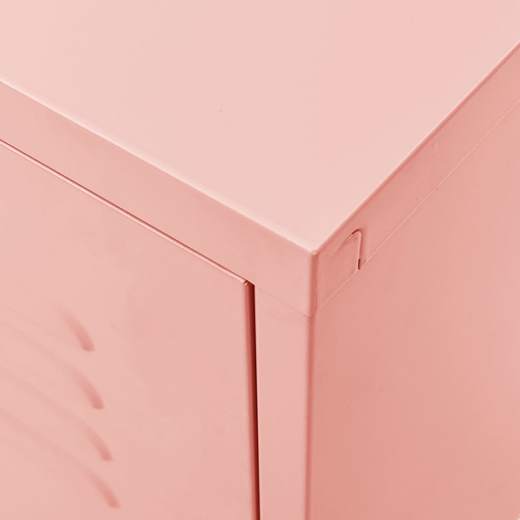 tv-skab 105x35x50 cm stål Lyserød
