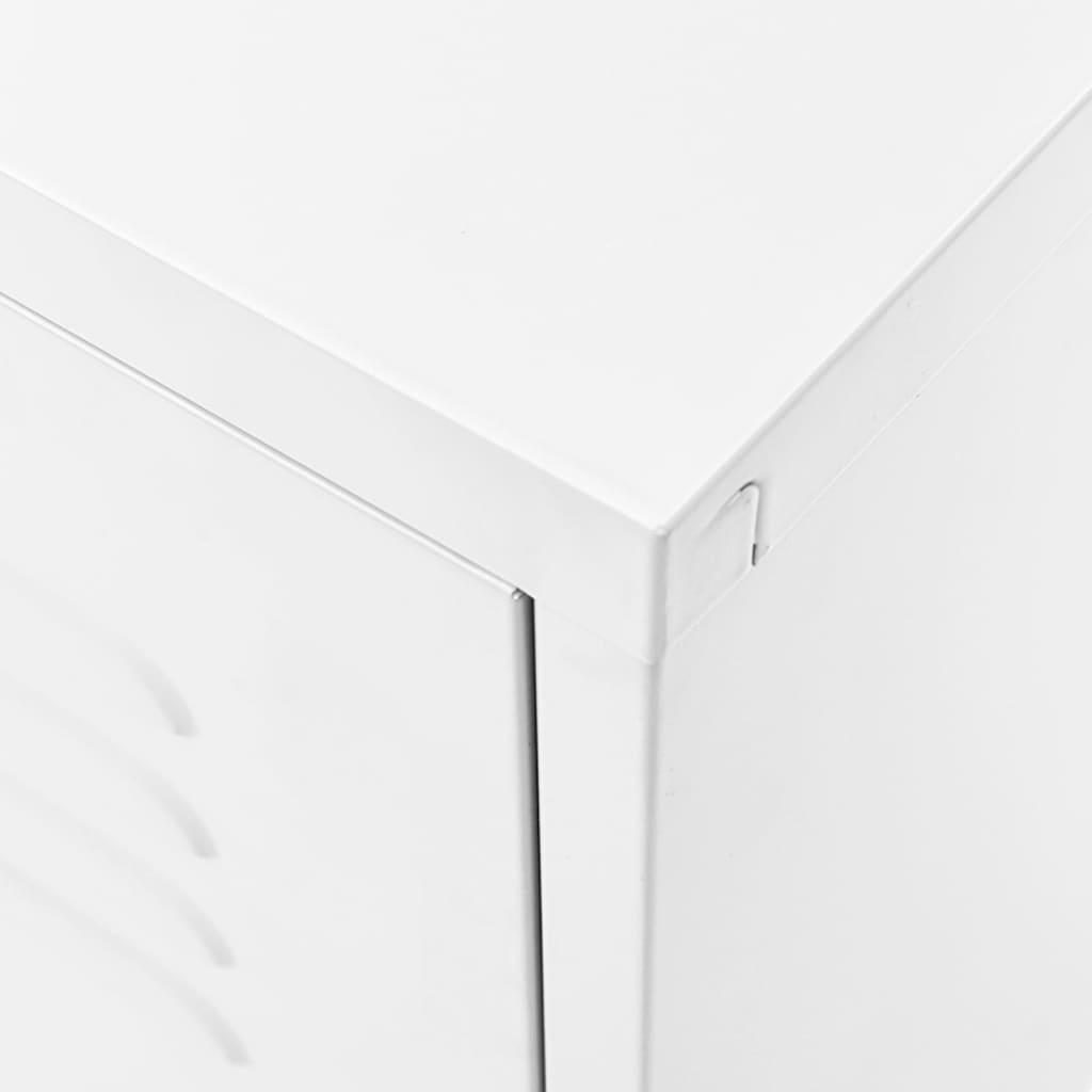 tv-skab 105x35x50 cm stål Hvid