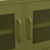 tv-skab 105x35x50 cm stål olivengrøn