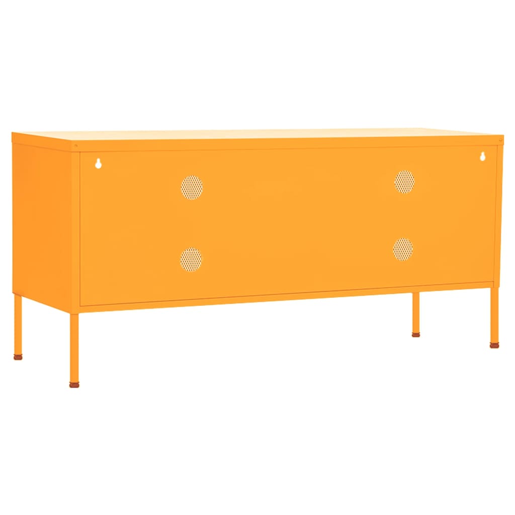 tv-skab 105x35x50 cm stål Sennepsgul
