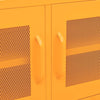 tv-skab 105x35x50 cm stål Sennepsgul