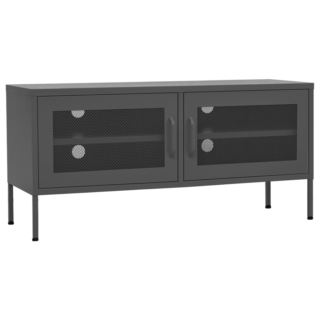 tv-skab 105x35x50 cm stål Antracitgrå