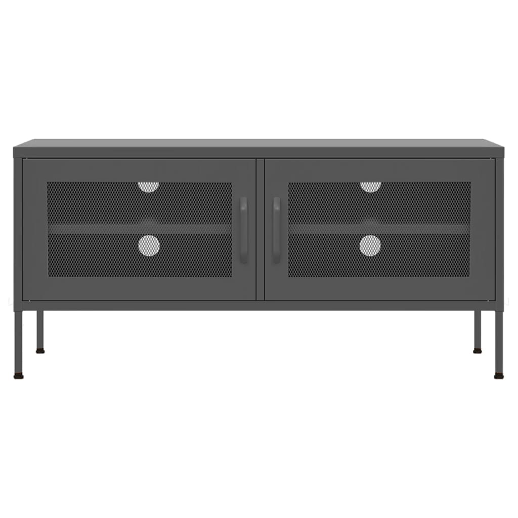 tv-skab 105x35x50 cm stål Antracitgrå