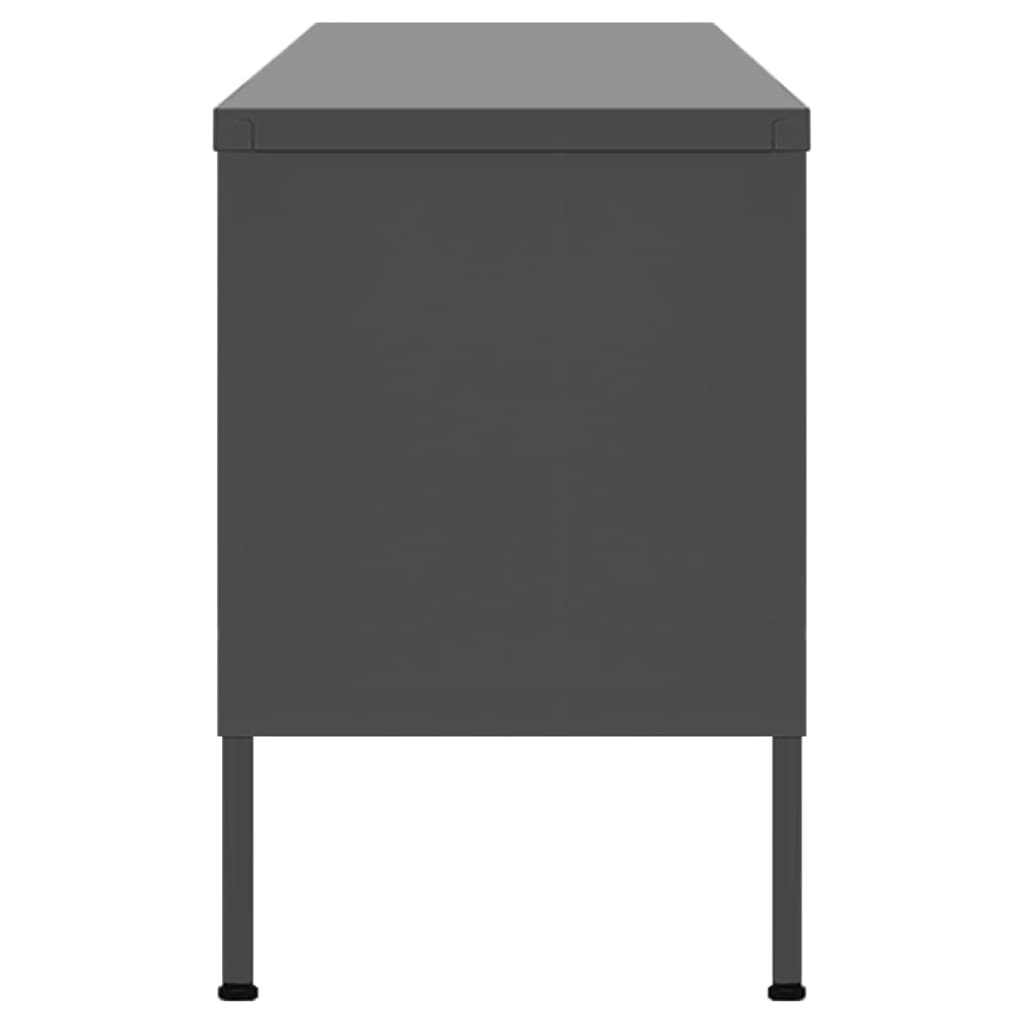 tv-skab 105x35x50 cm stål Antracitgrå