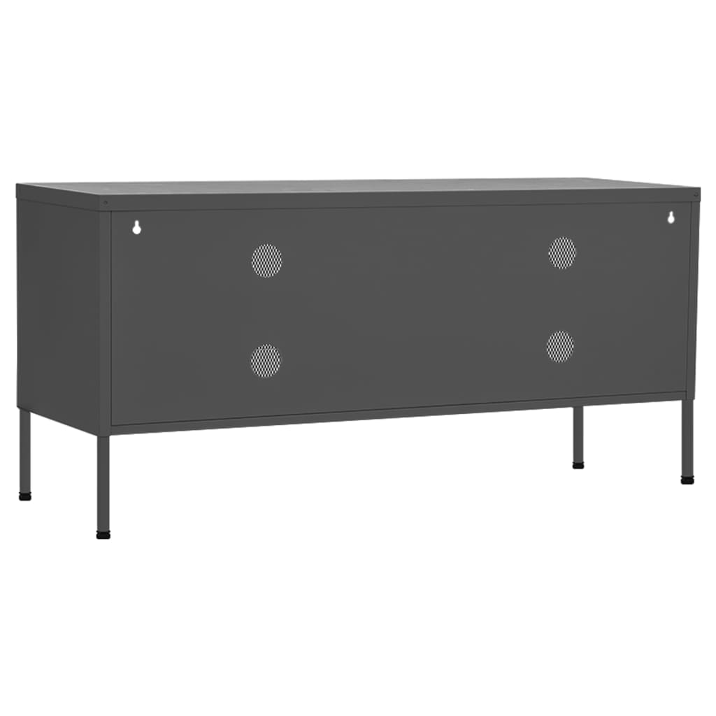 tv-skab 105x35x50 cm stål Antracitgrå