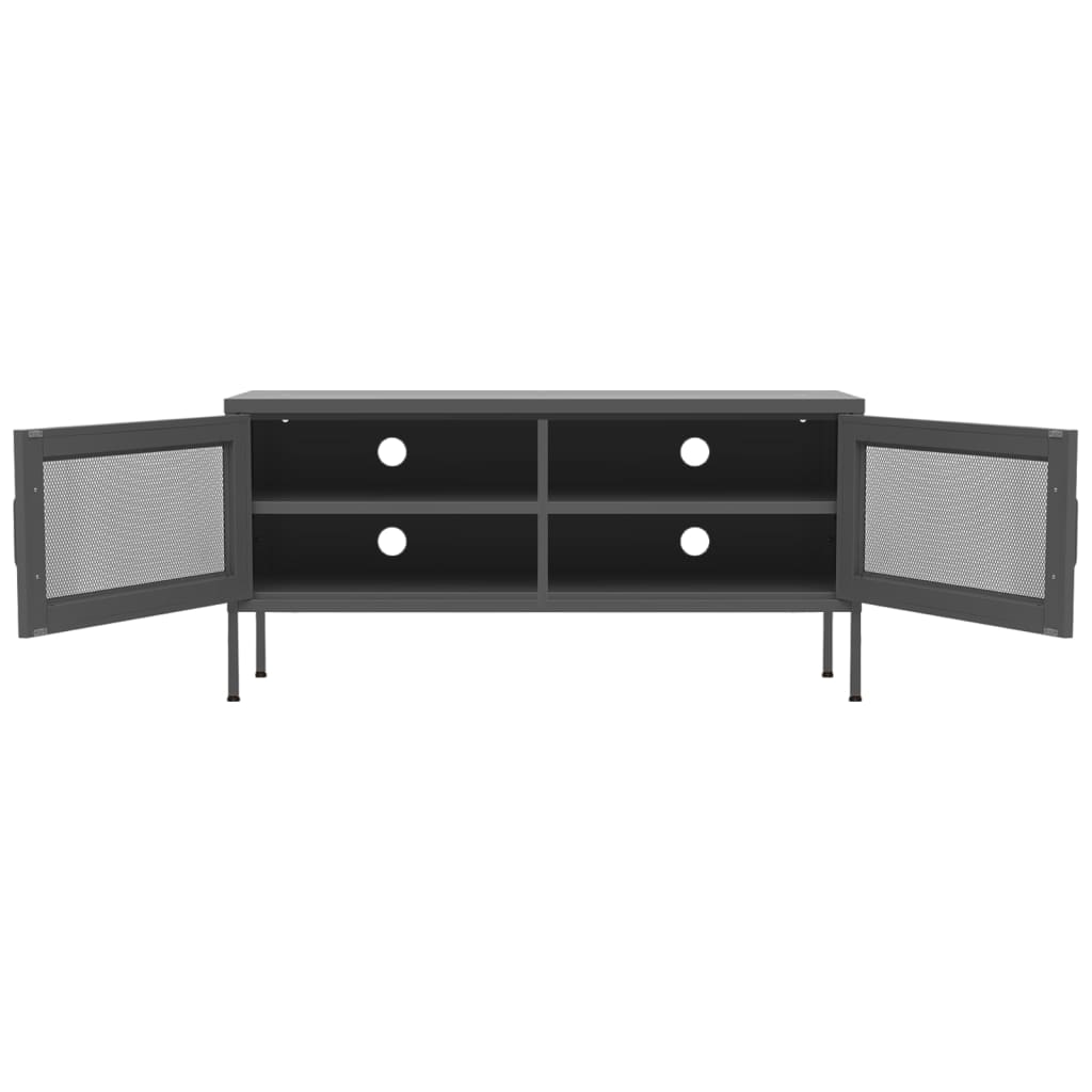 tv-skab 105x35x50 cm stål Antracitgrå