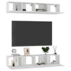 tv-skabe 4 stk. 80x30x30 cm konstrueret træ hvid