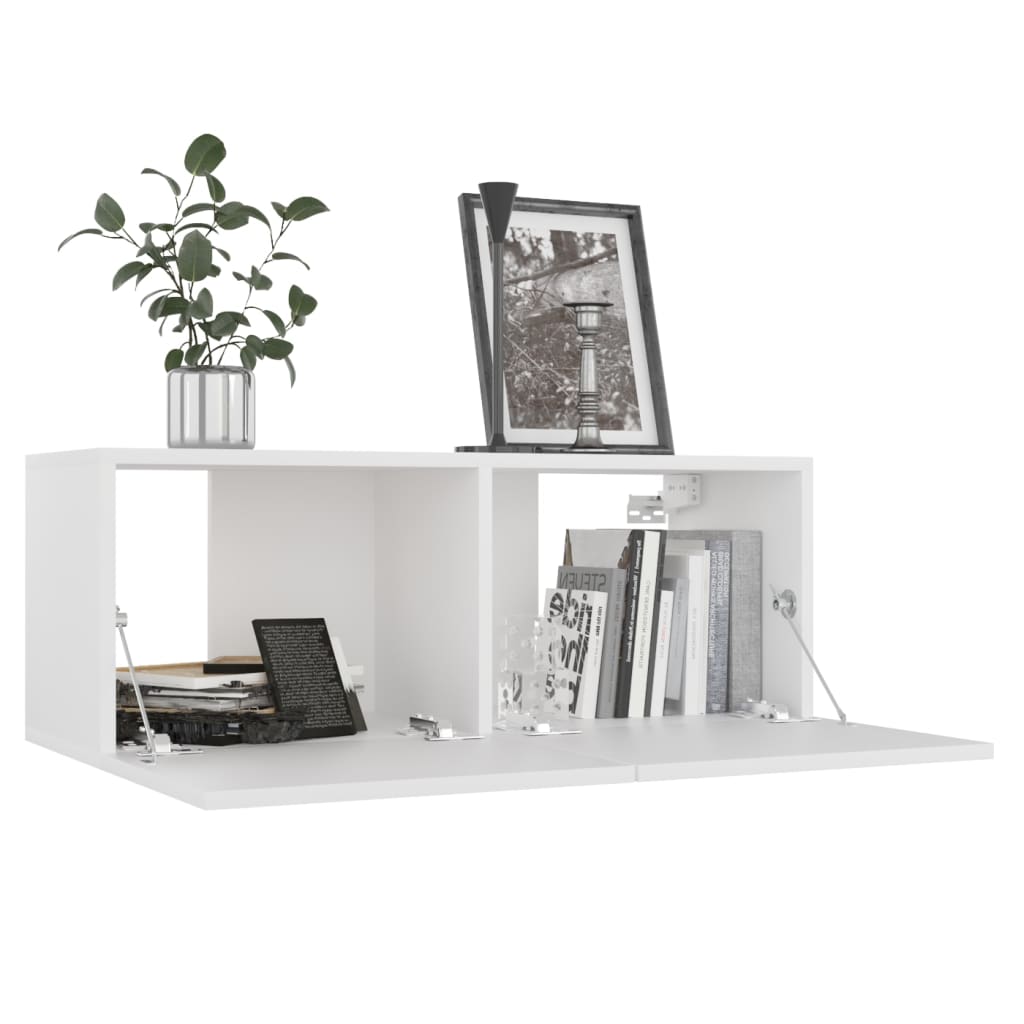 tv-skabe 4 stk. 80x30x30 cm konstrueret træ hvid