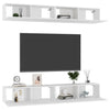 tv-skabe 4 stk. 100x30x30 cm konstrueret træ hvid