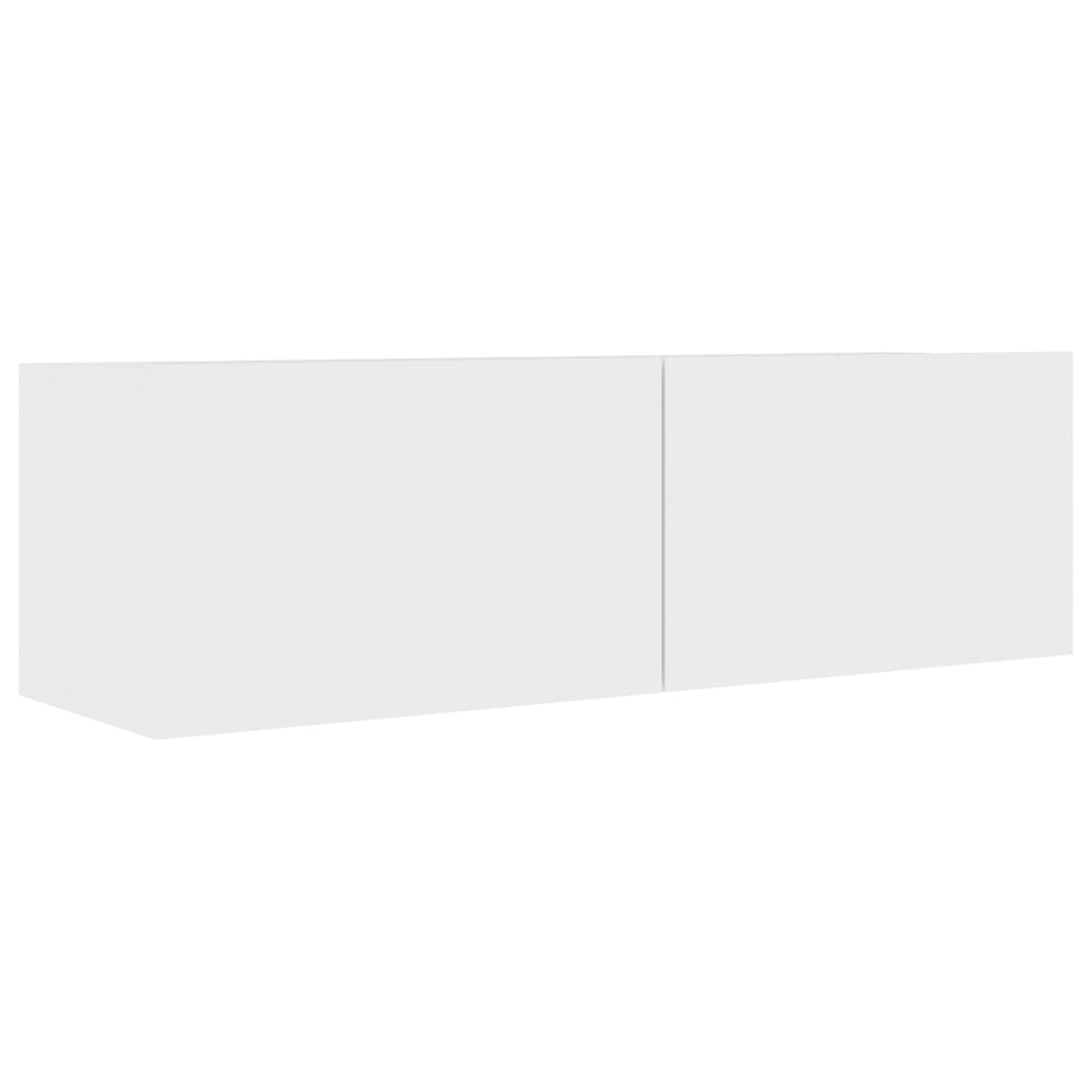 tv-skabe 4 stk. 100x30x30 cm konstrueret træ hvid