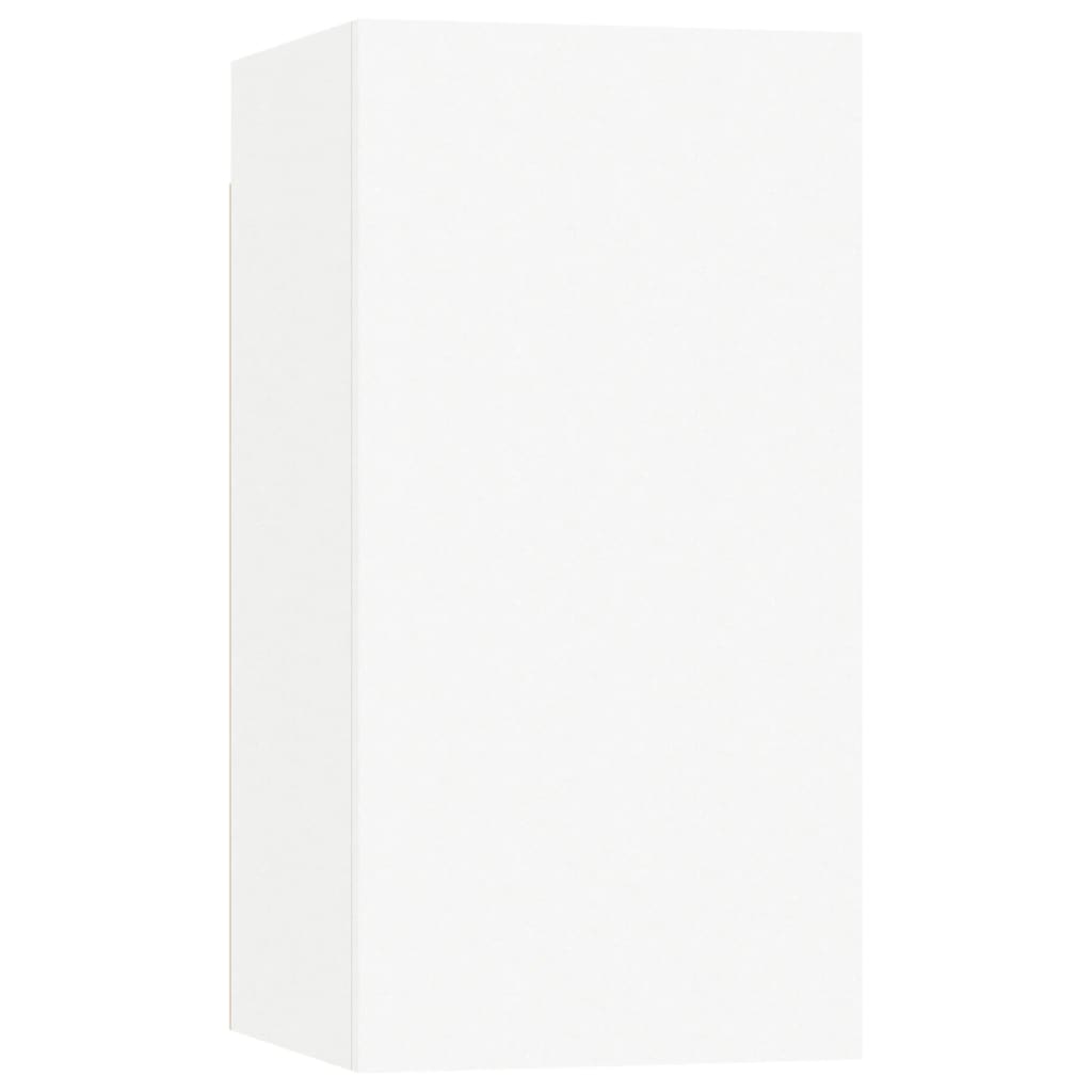 tv-skabe 7 stk. 30,5x30x60 cm konstrueret træ hvid