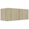tv-skabssæt 4 stk. 60x30x30 cm konstrueret træ sonoma-eg