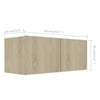 tv-skabssæt 4 stk. 60x30x30 cm konstrueret træ sonoma-eg