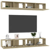 tv-skabe 4 stk. 60x30x30 cm konstrueret træ sonoma-eg