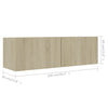 tv-skabe 4 stk. 60x30x30 cm konstrueret træ sonoma-eg