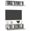 tv-skabe 4 stk. 60x30x30 cm konstrueret træ betongrå