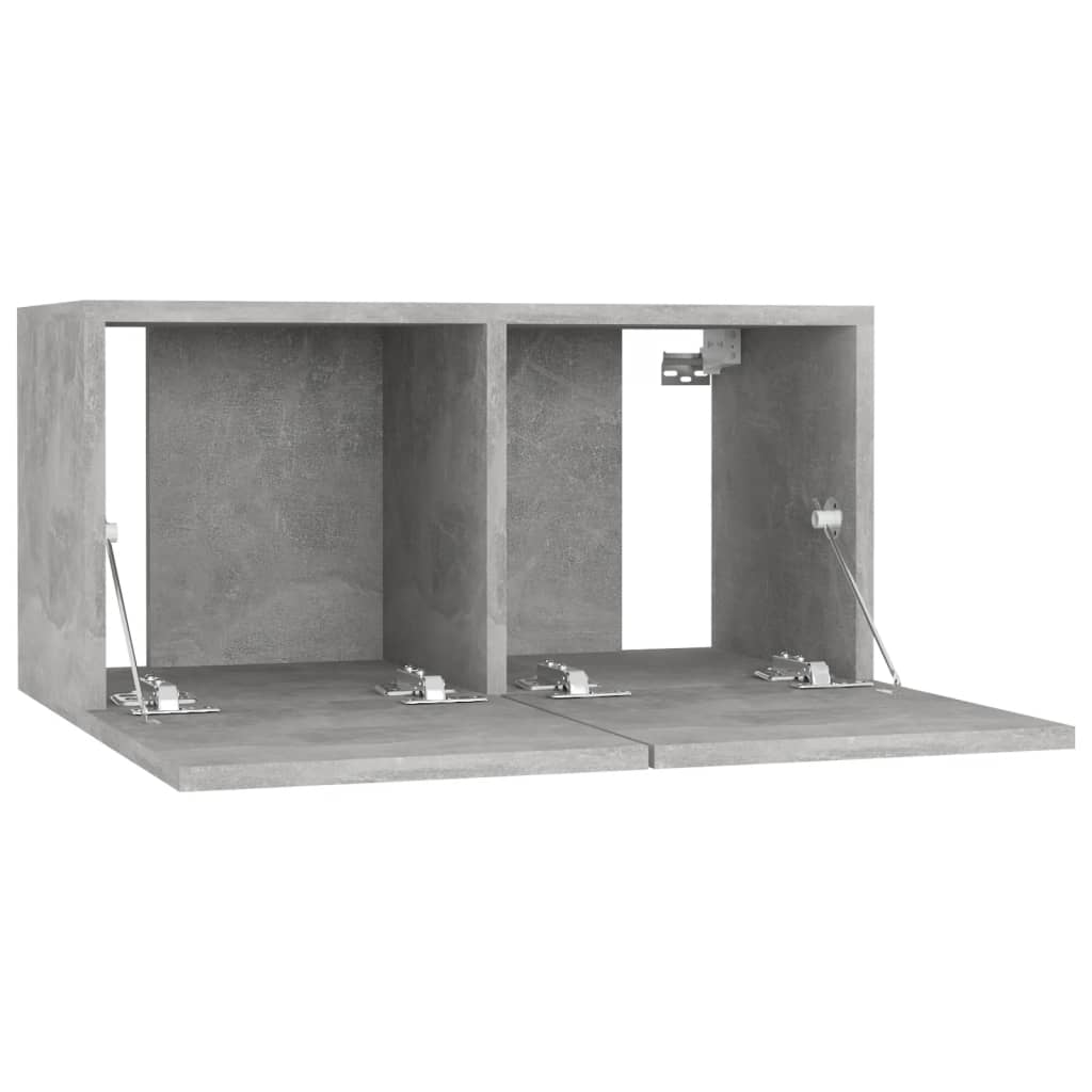 tv-skabe 4 stk. 60x30x30 cm konstrueret træ betongrå