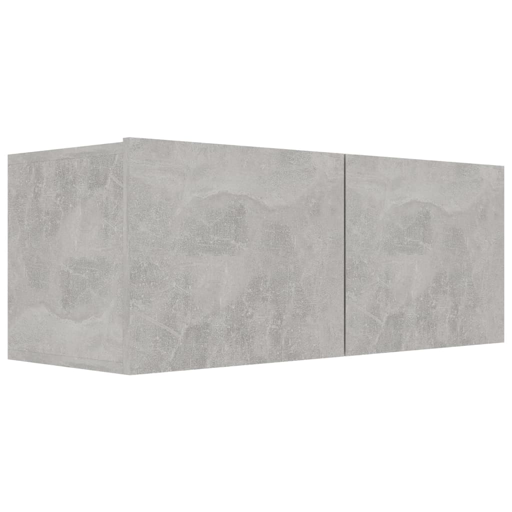 tv-skabe 4 stk. 80x30x30 cm konstrueret træ betongrå