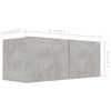 tv-skabe 4 stk. 80x30x30 cm konstrueret træ betongrå