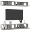 tv-skabe 4 stk. 100x30x30 cm konstrueret træ betongrå