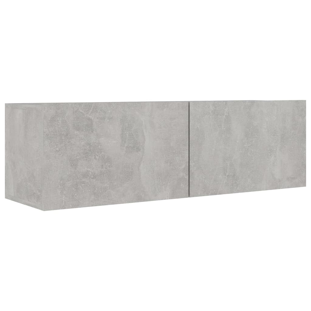 tv-skabe 4 stk. 100x30x30 cm konstrueret træ betongrå