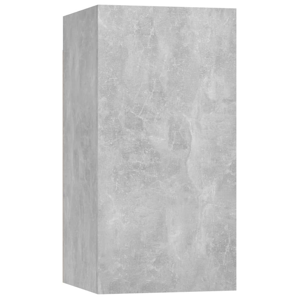 tv-skabe 7 stk. 30,5x30x60 cm konstrueret træ betongrå