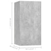 tv-skabe 7 stk. 30,5x30x60 cm konstrueret træ betongrå