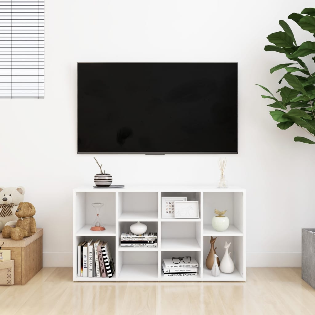 skobænk 103x30x55 cm konstrueret træ hvid