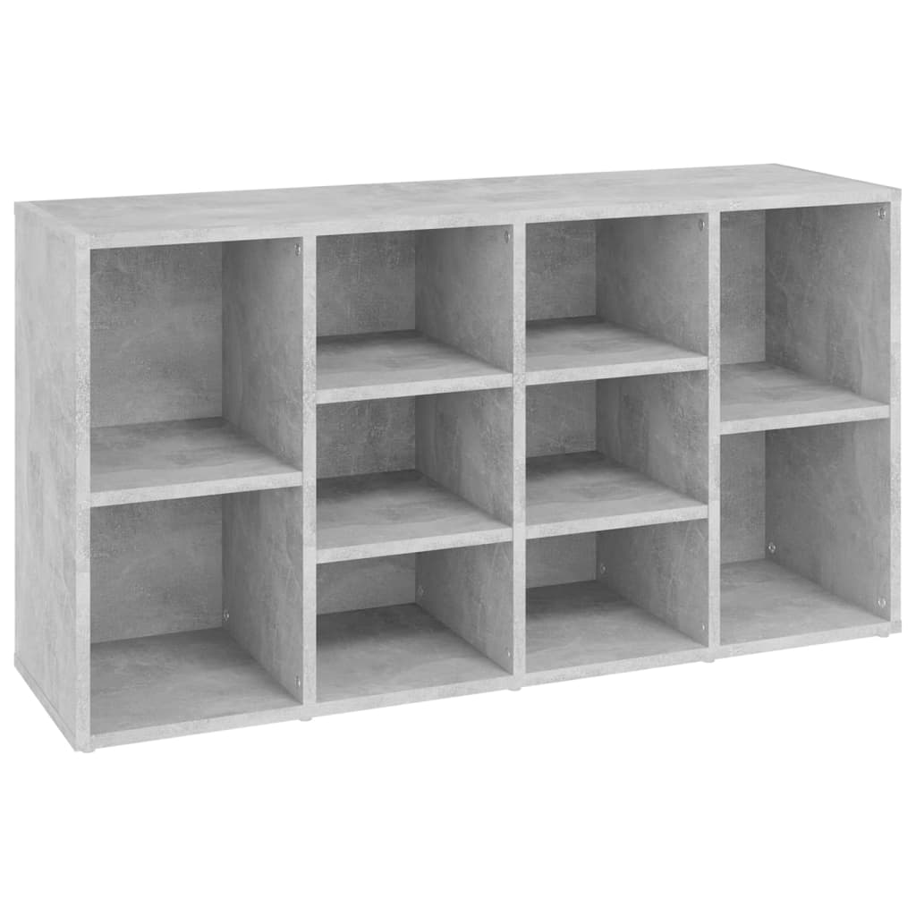 skobænk 103x30x55 cm konstrueret træ betongrå