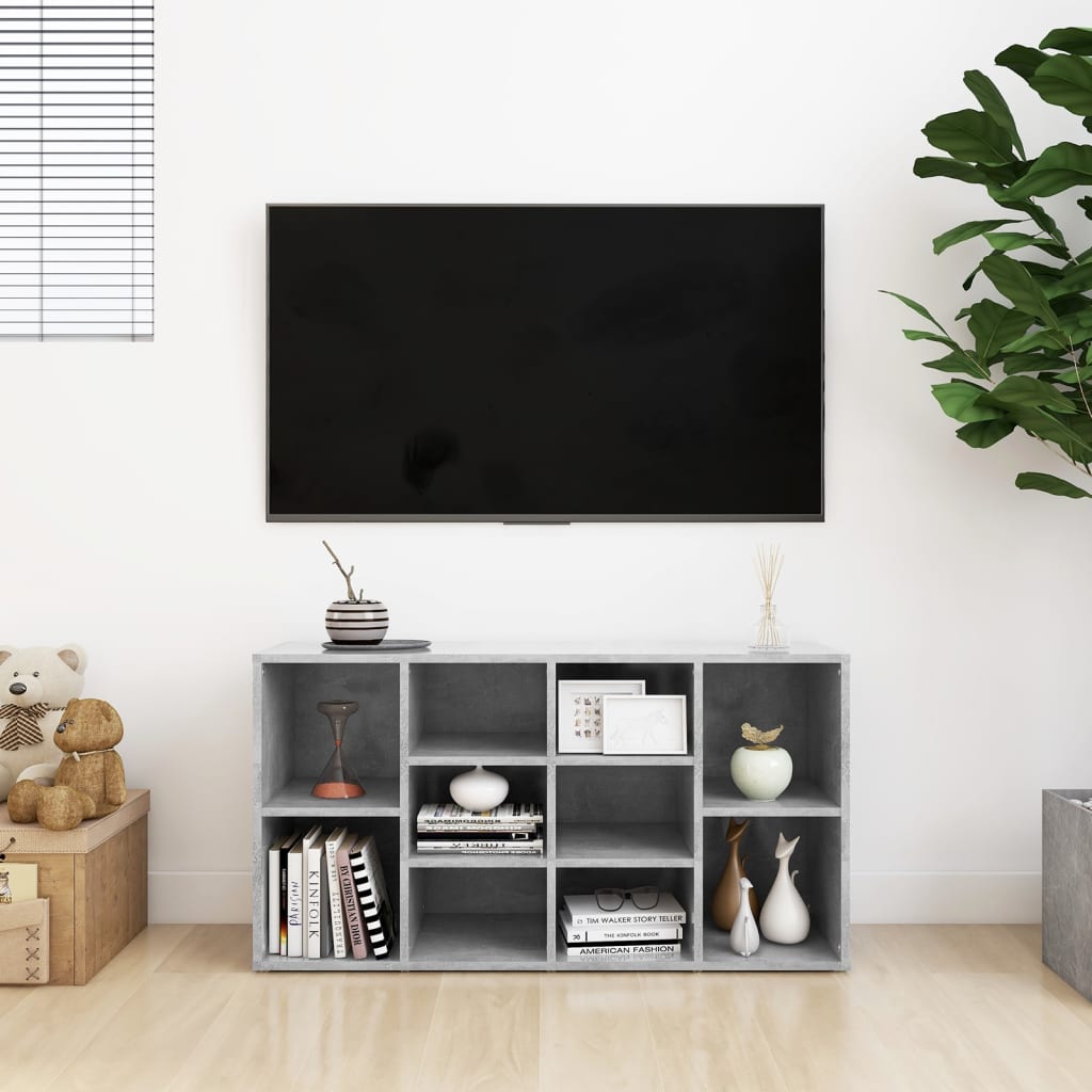 skobænk 103x30x55 cm konstrueret træ betongrå