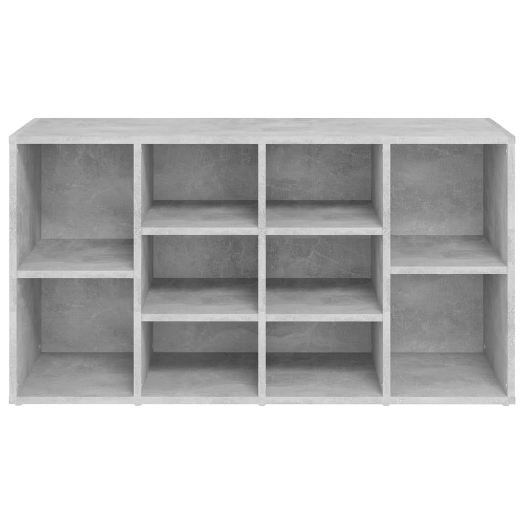 skobænk 103x30x55 cm konstrueret træ betongrå