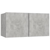 væghængte tv-skabe 3 stk. 60x30x30 cm betongrå