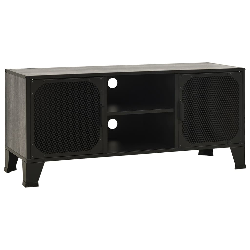 tv-skab 105x36x47 cm metal og MDF grå