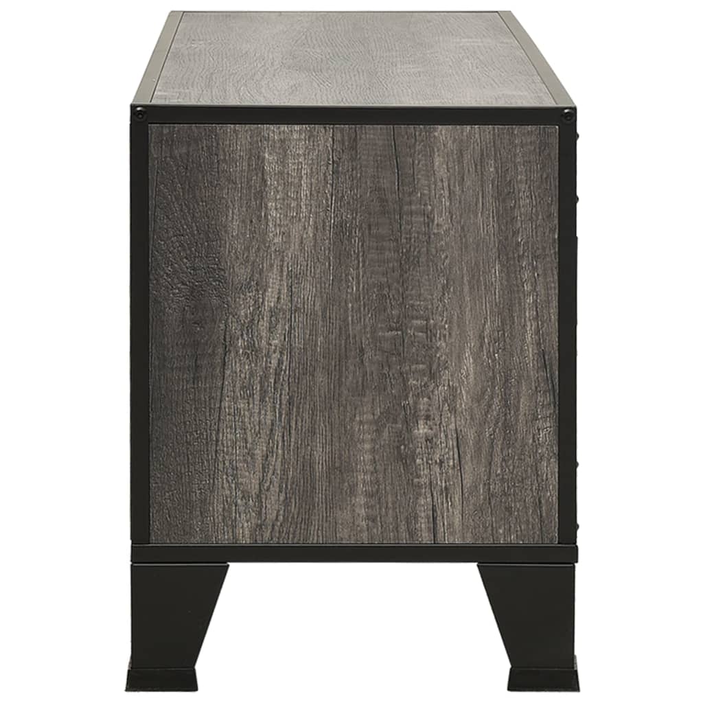 tv-skab 105x36x47 cm metal og MDF grå