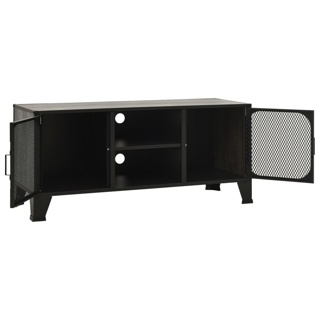 tv-skab 105x36x47 cm metal og MDF grå