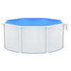 swimmingpool med stålvæg 300x120 cm hvid