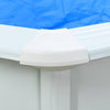 swimmingpool med stålvæg 300x120 cm hvid