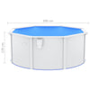 swimmingpool med stålvæg 300x120 cm hvid