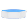 swimmingpool med stålvæg 550x120 cm hvid