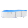 swimmingpool med stålvæg 610x360x120 oval hvid