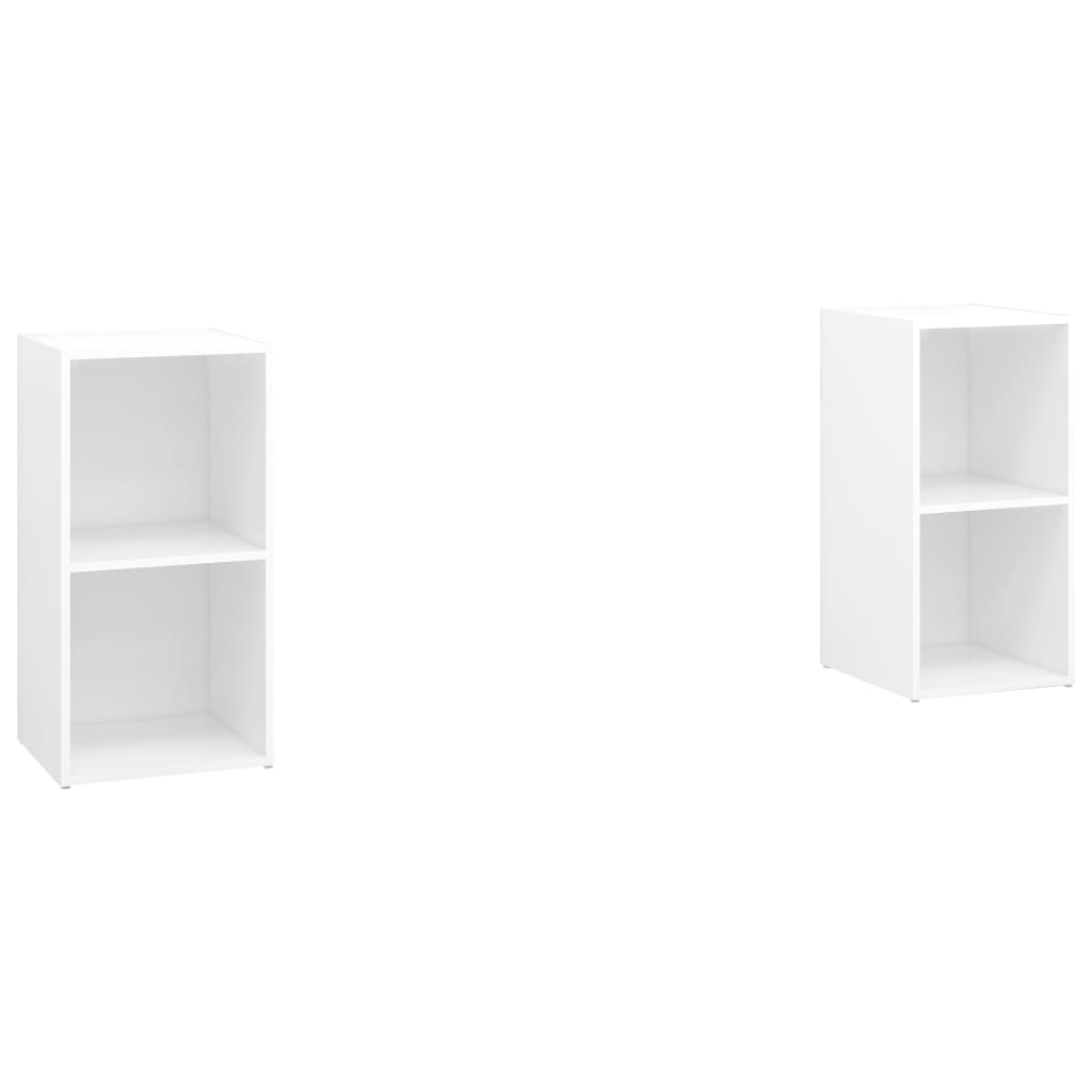 tv-skabe 2 stk. 72x35x36,5 cm konstrueret træ hvid