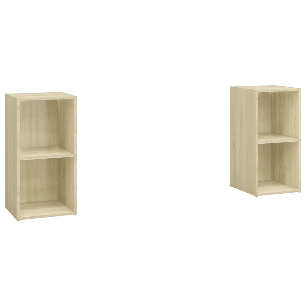 tv-skabe 2 stk. 72x35x36,5 cm konstrueret træ sonoma-eg