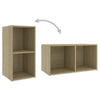 tv-skabe 2 stk. 72x35x36,5 cm konstrueret træ sonoma-eg
