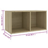 tv-skabe 2 stk. 72x35x36,5 cm konstrueret træ sonoma-eg